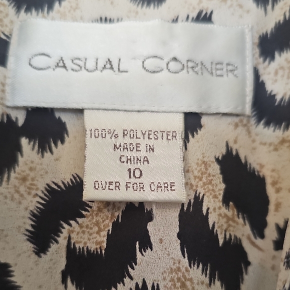 Casual Corner Vintage Leopard Print Sleeveless Button up Maxi Dress Size 10 - Picture 3 of 16